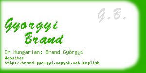 gyorgyi brand business card